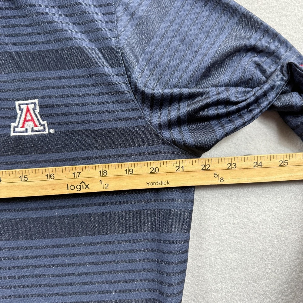 Arizona Wildcats Shirt Mens‎ Medium Blue NCAA Golf Antigua Polo Striped Top - Picture 3 of 7